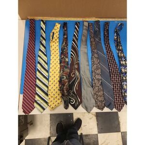 Mens Neckties Lot 10 Ties Designer Brands Silk Polyester Dress Neck Wear Job Lot